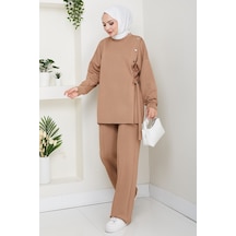 Çıtçıt Detaylı Oysho İkili Takım 1624 - Vizon Vizon