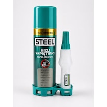 Steel Hızlı Yapıştırıcı Seti 200 Ml Aktivatör Sprey + 35 Gr Güçlü Yapıştırıcı Mdf Ahşap Metal
