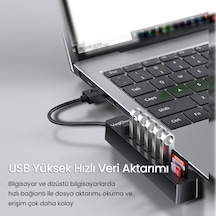 Usb 2.0 Sd Microsd Kart Okuyucu Ve 6 Port Usb Çoklayıcı Hub