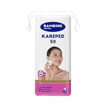 Bambino Cotton Kare Makyaj Ve Bebek Temizleme Pamuğu 50 Adet