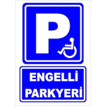 Engelli Park Yeri Levhası Levha 15x21 Cm Galvaniz Saç 0,4 Mm