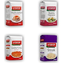 Yazar İrmik 500 G + Galeta Unu 400 G + Pudra Şekeri 500 G + Buğday Nişastası 400 G
