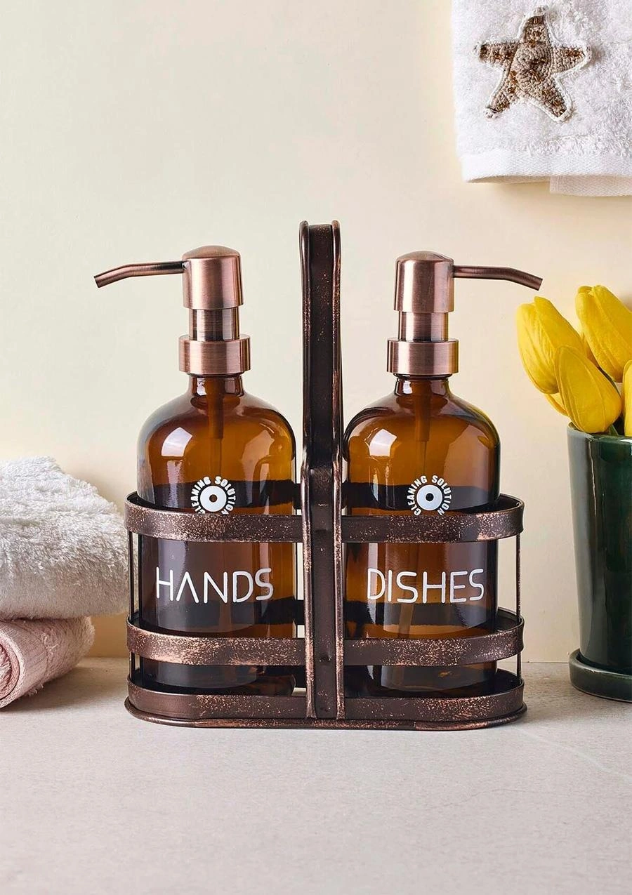 Rame Amber Sıvı Sabunluk Seti - 2x500 Ml Amber