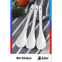 Mis Kitchen 6 Adet Porselen Çay, Reçel & Tatlı, Şeker Kaşığı