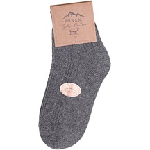 Fonem Kadın Patik Yünlü Çorap Fo 8013 Gri