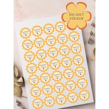 100 Adet Teşekkür Ederiz Stickers Paketleme Kargo Çıkartma Pya0ks