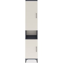 Arges Dolap 4 Raflı 2 Kapaklı Tek Askılı 44x30x221 Antrasit-aytaşı Antrasit