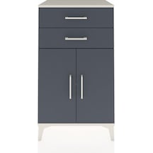 Hyperion Komodin Tek Raflı 2 Çekmeceli 2 Kapaklı 60x44x106 Aytaşı-antrasit Aytası