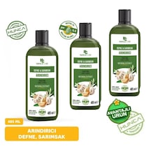 Defne Ve Sarımsaklı Şampuan, Saç Dökülmesine Karşı Yardımcı 485 Ml 3 Lü Set Tüm Saç Tipleri