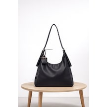 Newish Polo Kadın Siyah Omuz Ve Kol Çantası Büyük Hobo Model Günlük Şık Çanta New380 Siyah