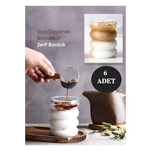 6 Adet Isıya Dayanıklı Bardak Soğuk Kahve Ve Kokteyl Bardağı