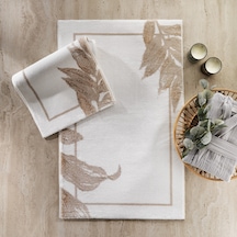 Schafer Home Leafy 2 Li Pamuk Floş Banyo Paspası-gold Gold