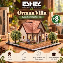 Eshel Orman Villa Minatür Kitler 100 Parça 1:24 Karton Maket