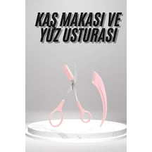 2'li Kaş Bakım Seti Taraklı Kaş Makası Ve Kaş Usturası Kaş Şekillendirici Diğer