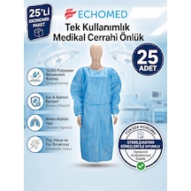 Echomed 25'li Paket Tek Kullanımlık Medikal Cerrahi Önlük