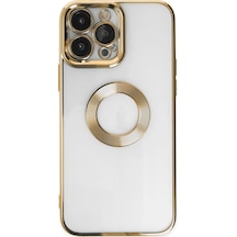 Apple İphone Uyumlu 14 Pro Kılıf Slot Silikon - Gold Çok Renkli