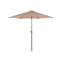 Varese 270 Cm Metal Ayaklı Bahçe Şemsiyesi, 360 Döner, Ayarlanabilir Bej
