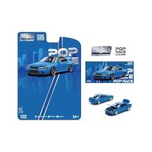 Pop Race Pre009 1/64 Nıssan Skylıne R32 Baysıde Blue