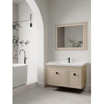 Denko Hana 100 Cm Sahra Banyo Dolabı Takımı Beyaz