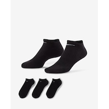 Nike Sx7673-010 Everyday Cushioned No-show Antrenman Çorapları 3 Çift Sıyah
