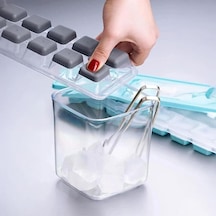 Deconox 2 Adet Silikon Tabanlı Buzluk, 12'li Buz Kalıbı, Silikon Tabanlı Buz Kalıbı, Pratik Ve Esnek Silikon Taban Çok Renkli