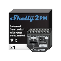 Plus 2pm Gen3 Wi-fi Ve Bluetooth 2 Kanallı Akıllı Röle Şalteri Elektrik Tüketimi Ölçümlü Panjur Şalteri