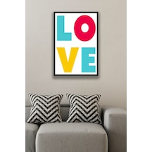 Love Yazı Çerçeve Görünümlü Ahşap Mdf Tablo Modeli, Oturma Odası, Salon, Ofis, Yatak Odası Dekoru