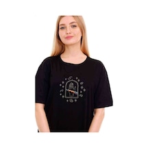 Kadın Oversize Hand Baskılı Tshirt (534816417)