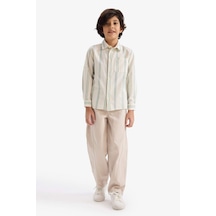 Defacto Erkek Çocuk Barrel Fit Düz Paça Gabardin Pantolon G8336a826spbg106 Bej-bg106