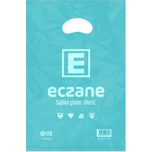 Bloklu Elgeçme Turkuaz Eczane Poşeti 17 x 26 CM - 800 Adet