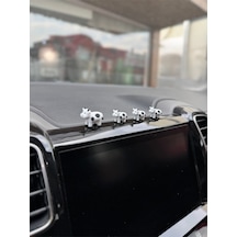 4 Parça Sevimli İnek Ailesi Dikiz Aynası Süsü - İnek Ayna Süsü Araba Süsü Torpido Süsü Oto Aksesuar