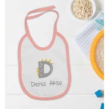 BK Kids Kişiye Özel Pembe Bebek Mama Önlüğü - Model 111 Pembe