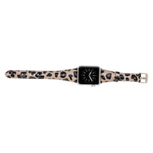 Bouletta Apple Watch Uyumlu Deri Kordon 42-44-45Mm Slim Leopar Ne