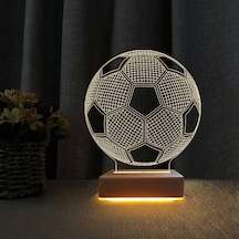 Futbol Topu 3D Led Lamba Çocuk Odası Gece Lambası