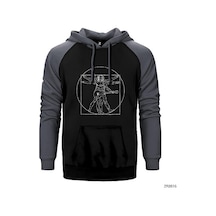 Antik Müzisyen Gri Renk Reglan Kol Sweatshirt / Hoodie