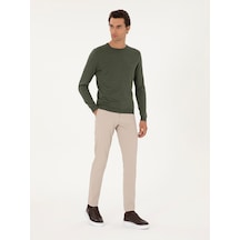 Cacharel Taş Slim Fit Kanvas Pantolon Gri