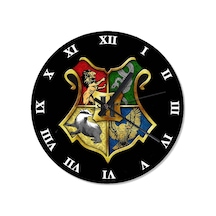 Harry Potter Amblemi Retro Duvar Saati (408136475) Çok Renkli