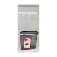 Northcity 1.8 Litre Poly Erzak Saklama Kabı Kızaklı Kapak Royaleks-bnm-0650 Şeffat Cam - Akasya Ahşap Kapak