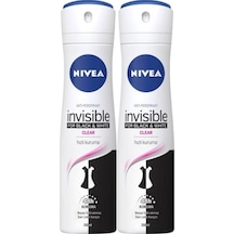 Nivea Invisible Black&White Clear Kadın Sprey Deodorant 150 ML x 2