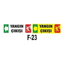 Fosforlu & Düz Levha Yangın Çıkışı Yönlendirme Sol Ok