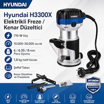 Hyundai H3300x Elektrikli Freze Kenar Düzeltici 710 W 6-8 Mm 30000 Devir