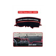 Ford Fiesta 2002-2009 Torpido Koruma Halısı Kırmızı Kenar