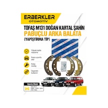 Tofaş M131 Doğan Kartal Şahin Uyumlu Pabuçlu Arka Balata Yapıştırma Tip - Erb483