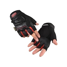 Mechanix Yarım Parmak Eldiven- Taktik Destekli Kadın&erkek Unisex Eldiven Xl-kırmızı Kırmızı