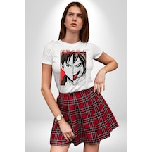 Anime Titan Saldırısı Unisex Unisex Beyaz Organik Baskılı T-shirt Penye Yüksek Kalite Beyaz