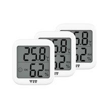 Vıt 3'lü İç Mekan Dijital Isı Ve Nem Ölçer Beyaz Termometre Wvt17-02 Thermometer