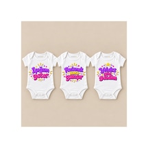 Babylimon Işıltı Üçlü Beyaz Kısa Kollu Bebek Zıbın Seti Beyaz - 930083853 Beyaz