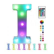 Ss Renkli Led Marquee Harf Işıkları Uzaktan Işıklandırmalı Marquee Tabelaları Parti Bar Harfleri Işıklı Süslemeler Ev Için --- Çok Renkli I-