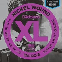 D'addario Exl120-8 Xl Nickel Serisi Elektro Gitar Tel Seti Super Light - 09-65 - 8 Telli
