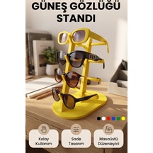 Güneş Gözlüğü Standı Gözlük Düzenleyici Masaüstü Gözlük Tutucu Sarı